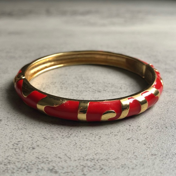 Orange Gold Bangle Bracelets - Picture 8 of 10